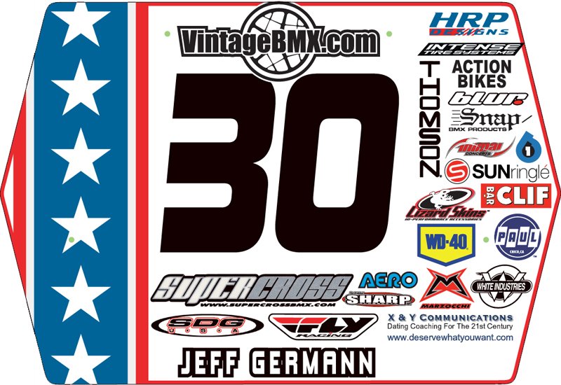 VintageBMX.com Supercross National Team Number Plate By HRP Designs